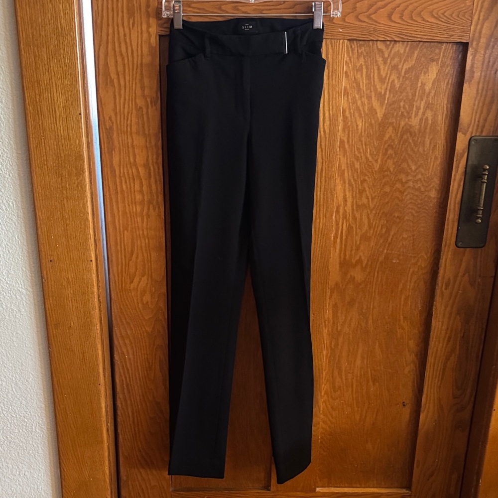 White House Black Market Elegant Black Straight Leg Pants